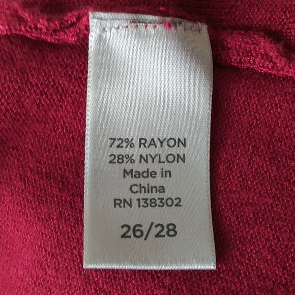 Avenue Sleeveless Burgundy Mock Turtleneck Sweater Vest Plus Size 26/28 - Picture 8 of 8